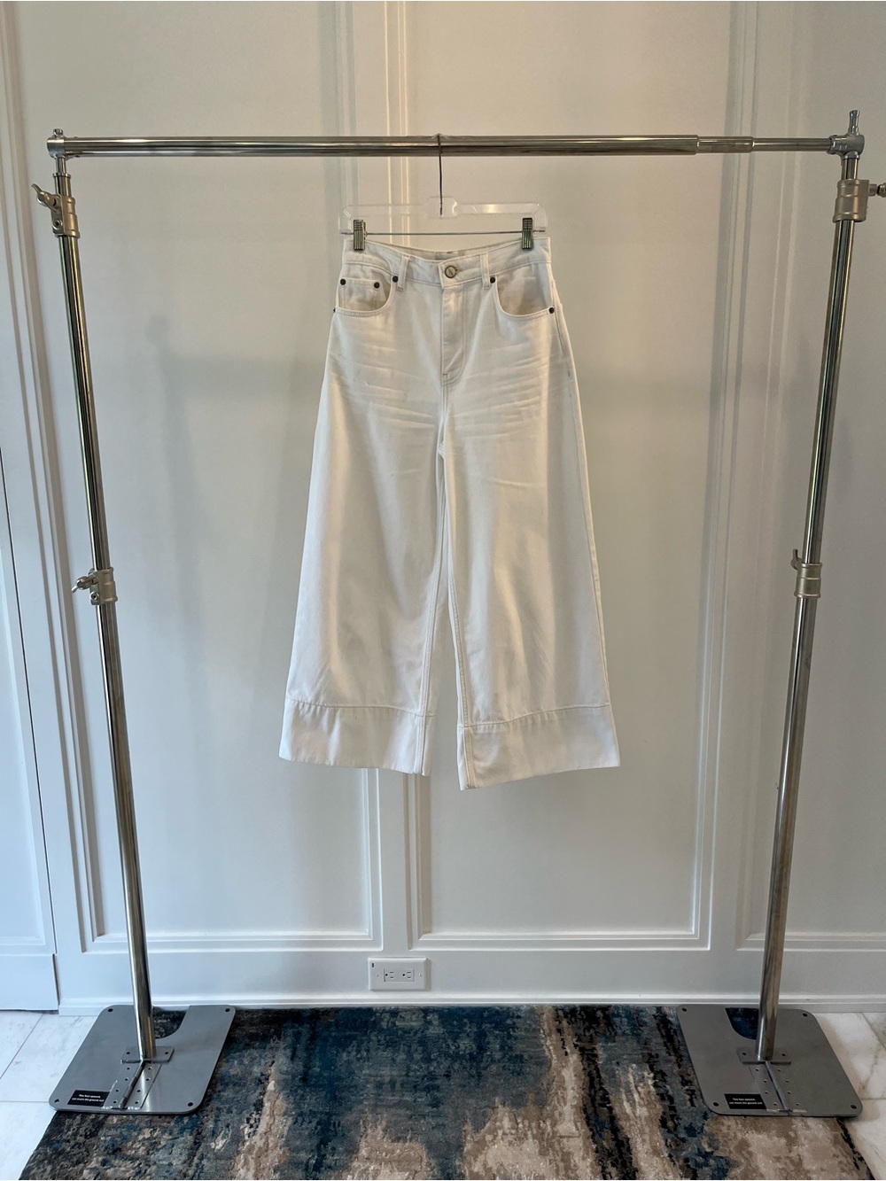 GANNI Wide Leg Cropped Jeans